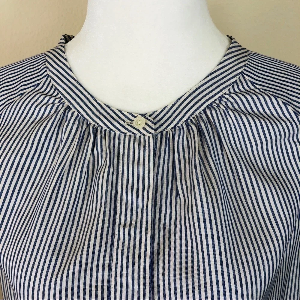 Madewell NWT Stripe Collarless  Shirt XS